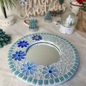The Blue Flowers – Mosaic Mirror