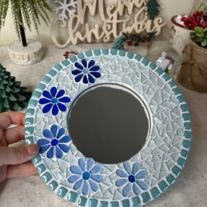 The Blue Flowers – Mosaic Mirror